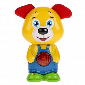 Обучающий щенок, 50 песен и звуков, музыкальная сказка, трещотка, текстиль (Умка, HT900-R (48))